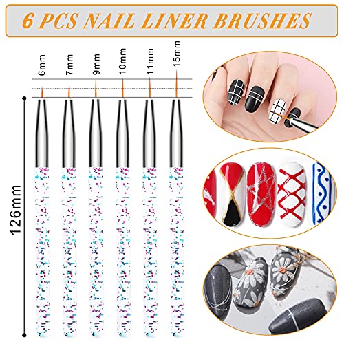 AROIC 28-Piece Acrylic Nail Art Brush and Dotting Tool Set