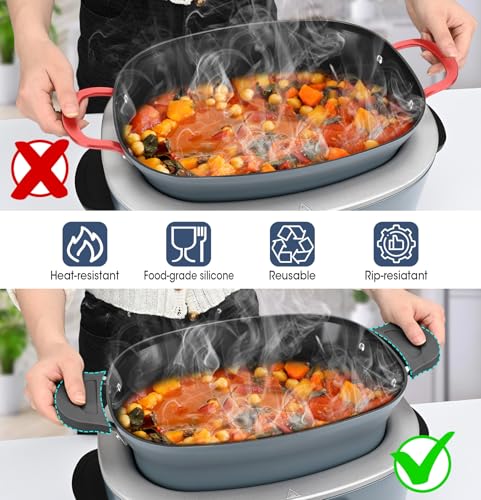 Silicone Handle Cover for Ninja Slow Cookers - Heat-Resistant Grip
