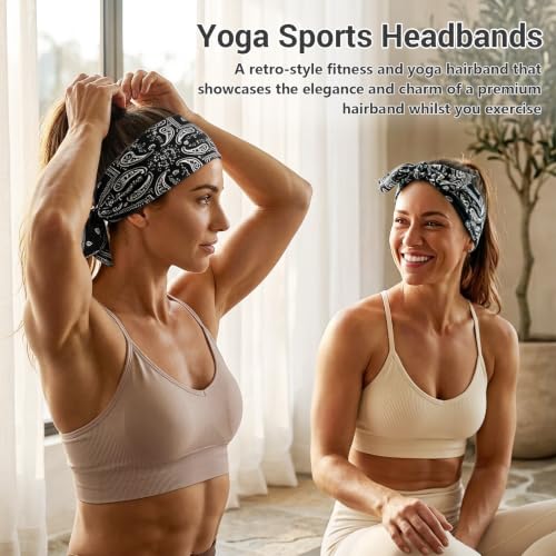 DRESHOW Adjustable Knotted Headbands for Women - 6 Pack Elastic Hair Bands