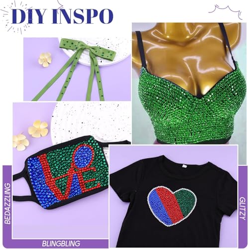 TINKRSTUFF Emerald Green SS20 Hotfix Rhinestones 5000pcs for Clothing & Crafts