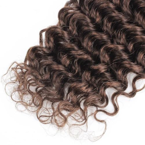 Xddnamei 300g Virgin Human Hair Bundles #4 Chocolate D Deep Wave - 10, 12, 14 Inch