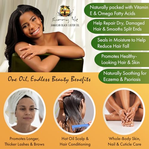 Sunny Isle Extra Dark Jamaican Black Castor Oil 2oz - Hair Growth & Moisture