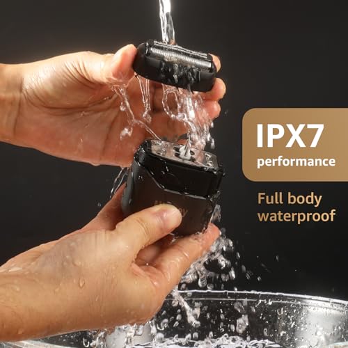 Mbzoey Electric Foil Shavers for Men: Mini Electric Razor for Face - IPX7 Waterproof Cordless Razor with LED Display & Fast Charge - Micro-Comb Technology & Precision Blades£¬Father's Day Gifts