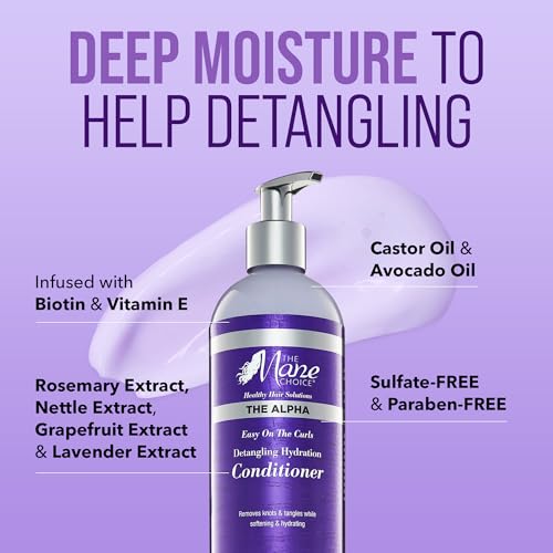 The Mane Choice Easy On The Curls Conditioner 16 oz - Nourishing Detangler with Biotin & Vitamin E