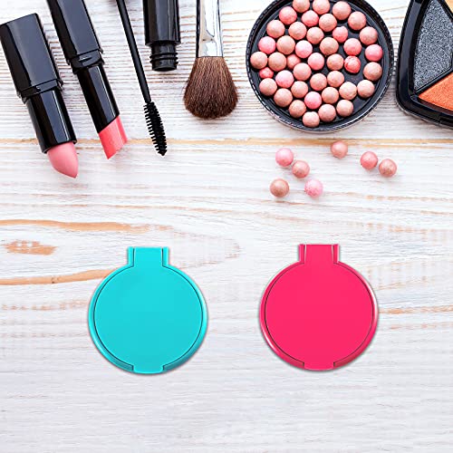 Yalikop 36 Pcs Mini Foldable Pocket Makeup Mirrors - Pink, Purple, Green, Blue
