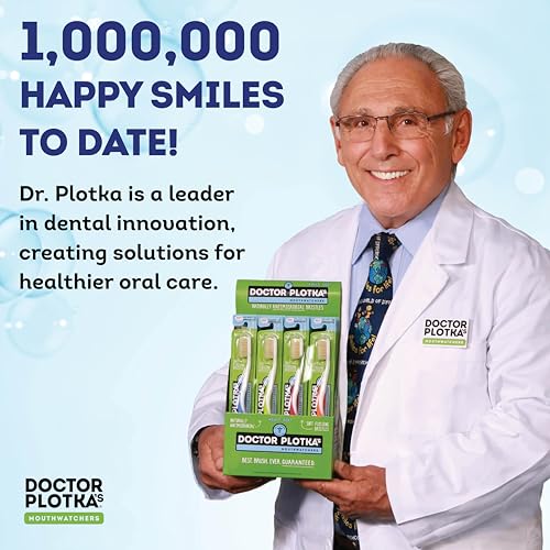 MOUTHWATCHERS Dr Plotka's Soft Bristle Flossing Toothbrush - Variety Pack for Sensitive Teeth