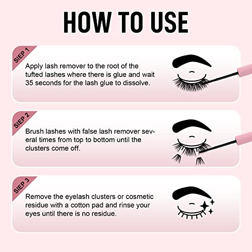 FADLASH Lash Glue Remover 5ml for Cluster & False Lashes - Pink / Clear