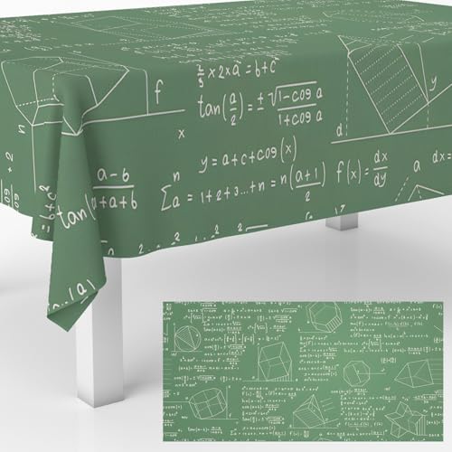 Geometry Themed Tablecloth - 53x98 Inches for Parties & Events