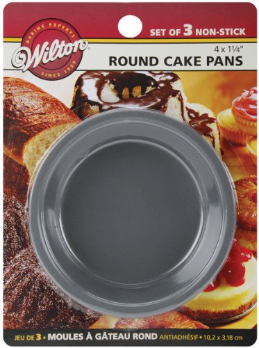 Wilton Mini Round Cake Pan Set - Non-Stick 4-Inch, 3-Piece