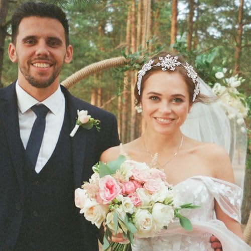 Rhinestone Headband for Bride Decorative Bridal Hair Accessory