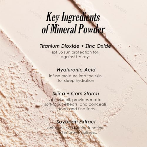 KYDA Mineral Sunscreen Powder SPF 35 - Matte Setting Powder for Face & Hair