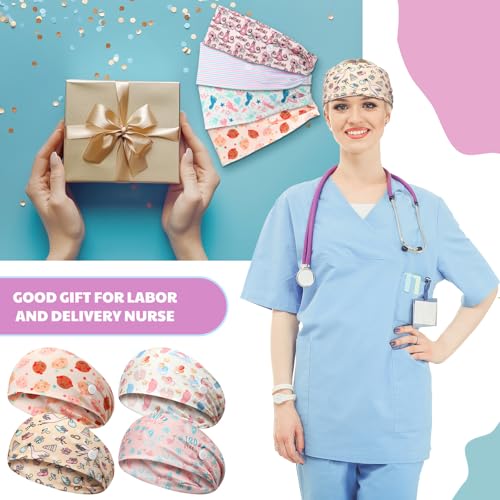 12 Pcs Labor and Delivery Nurse Headbands - Interest Design