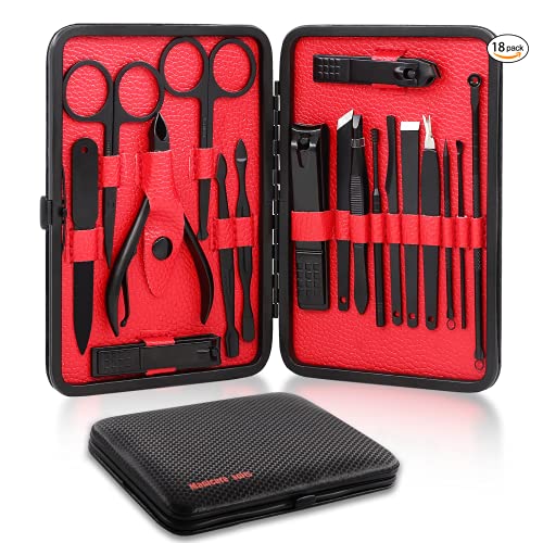 Askhald 18-Piece Professional Stainless Steel Manicure & Pedicure Set