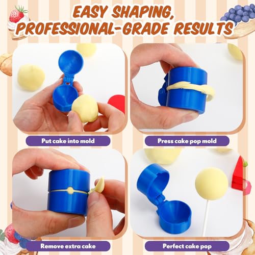 Yiyiring Cake Pop Mold Set - 2 Shapes: Round & Star for Baking