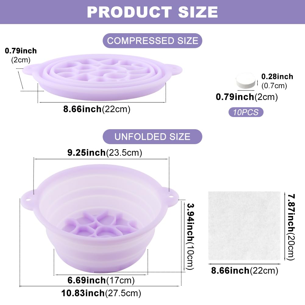 Face Bowl for Ice with Built-In Ice Tray, Collapsible Silicone Facial Ices Bath Bowl for Cold Plunge Therapys, Skin Tightening & Acne Relief, Portable Spa Tool for Home Travel