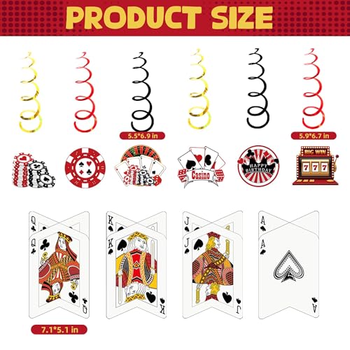 Casino Theme Party Decorations Set - Birthday Supplies Kit