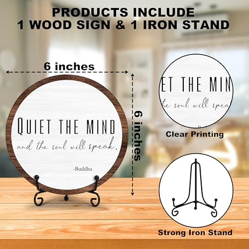 Inspirational Wooden Sign for Yoga & Meditation Room Decor