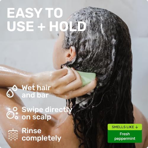Ethique Scalp Health Solid Shampoo Bar with Oatmeal – Nourishing & Soothing, Travel-Friendly, 3.88 oz
