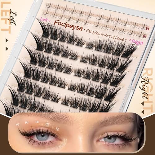 Focipeysa Fox Eye Lash Clusters Kit C-Fox with Bond & Seal Remover
