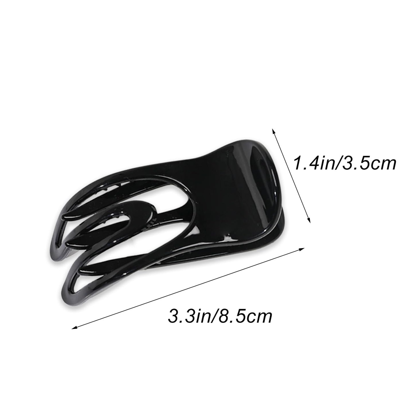 3PCS Non-Slip Duckbill Hair Clips for Women - 3 Styles Flat Alligator Barrettes Strong Hold Hair Accessories in Frosted Black Coffee Glossy Fog Amber