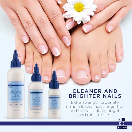 Blue Cross Cuticle Remover Cream - Moisturizing Nail Softener, 4oz