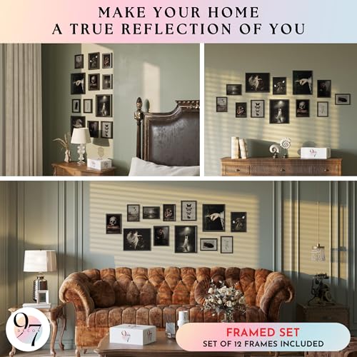 Dark Academia Wall Art Set - 12 Gothic Prints for Home Decor