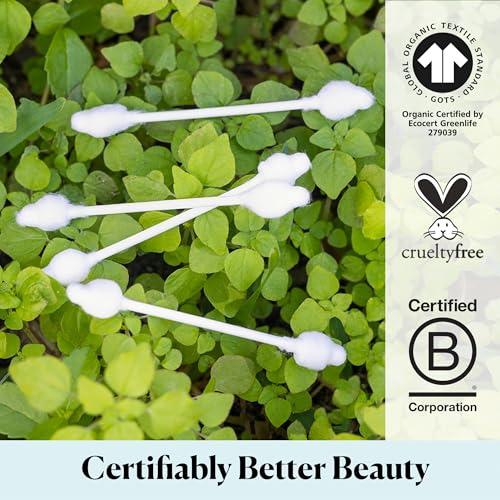 Sky Organics Organic Baby Cotton Swabs, 180ct - Hypoallergenic & Chlorine-Free