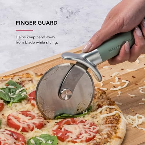 KitchenAid Pizza Cutter with Ergonomic Handle and Finger Guard