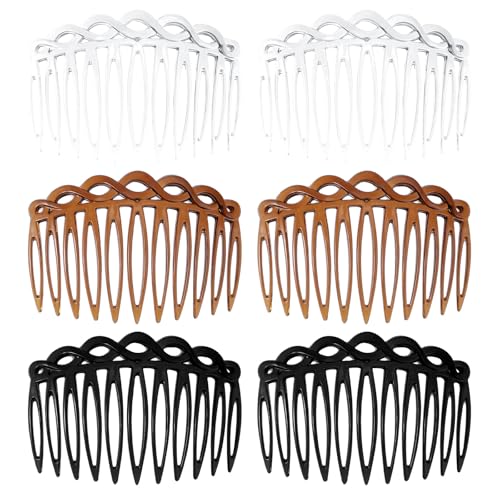 Ymapinc 6PCS French Hair Combs - Decorative Resin Styling Tools