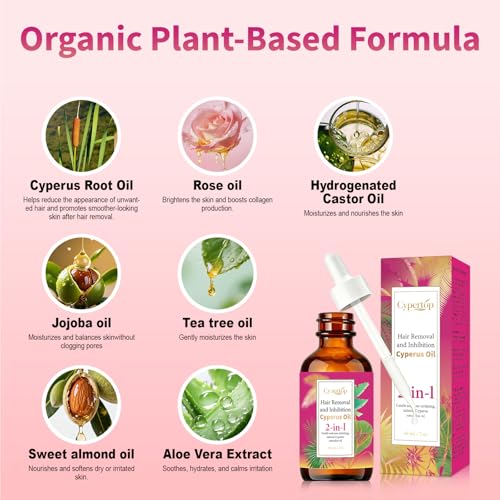 Cyperus Rotundus Oil Serum for Hair Removal & Skin Soothing – Natural 3-in-1 Treatment