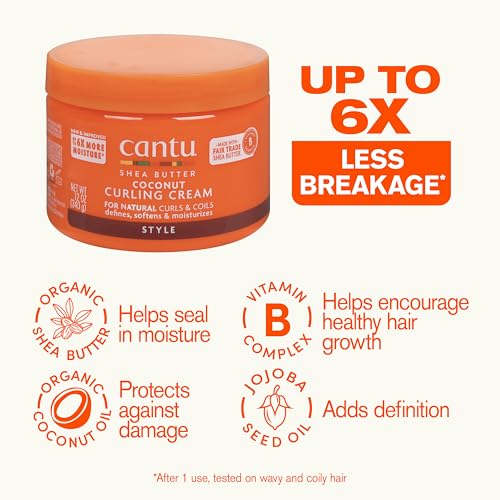 Cantu Coconut Curling Cream for Natural Hair - 12 oz (Pack of 2)