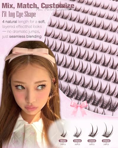 Brown Spiky Eyelash Clusters 8-14mm - Manga Effect Wispy Lashes