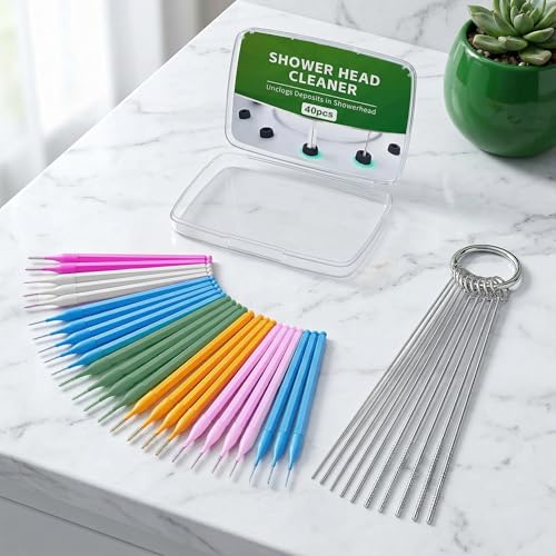 Premium Shower Head Cleaner Set - 40-Piece Tool Kit for Clogged Nozzles