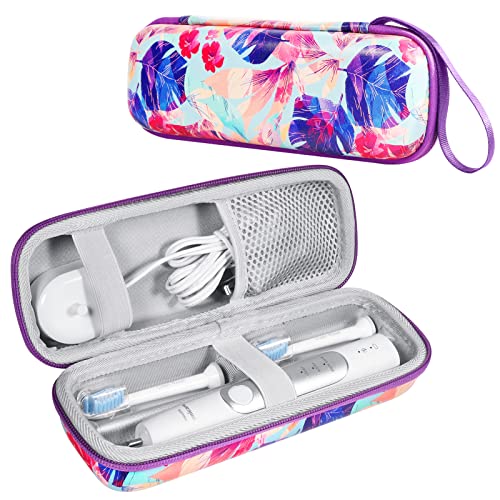 Purple Travel Toothbrush Case for Oral-B & Sonicare - Hard EVA Protective Cover