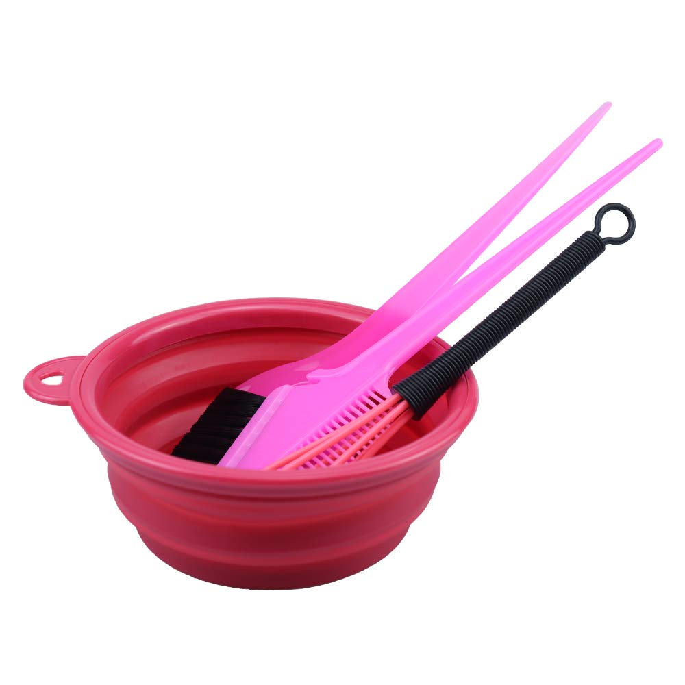 Hair Dye Kit - 4PCS Tinting Bowl, Brushes & Comb Set for DIY Hair Coloring | Salon Quality Tools