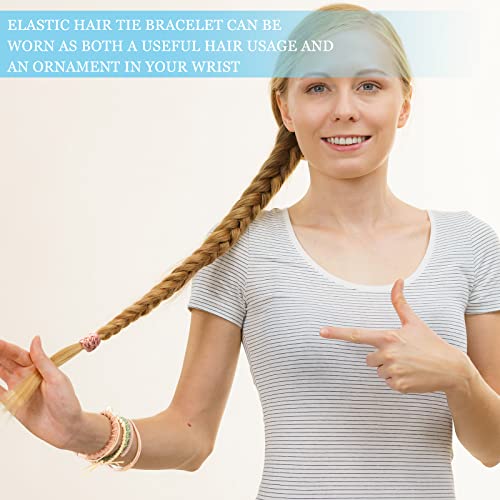 Cindeer 60 Pcs Boho Elastic Hair Ties & Bracelets Set - No Damage Soft Bands