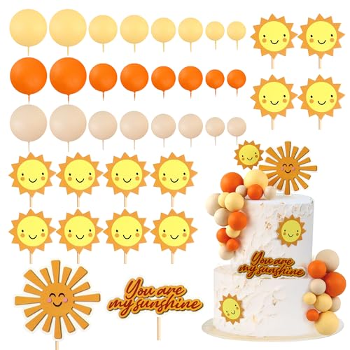 Ercadio 38-Pack Multicolor Cake Toppers for Birthday Parties