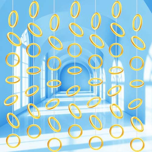 8 Pcs Gold Ring Garland Banner for Birthday & Party Decor