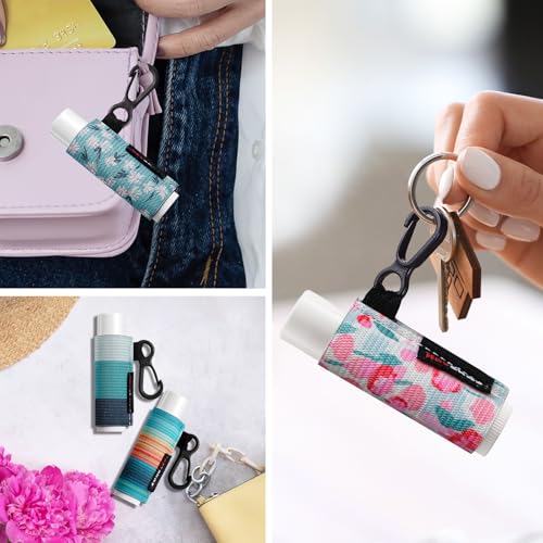 HEYSKAY Dinosaur Lip Balm Keychain Holder 3PCS - Stretchable & Durable