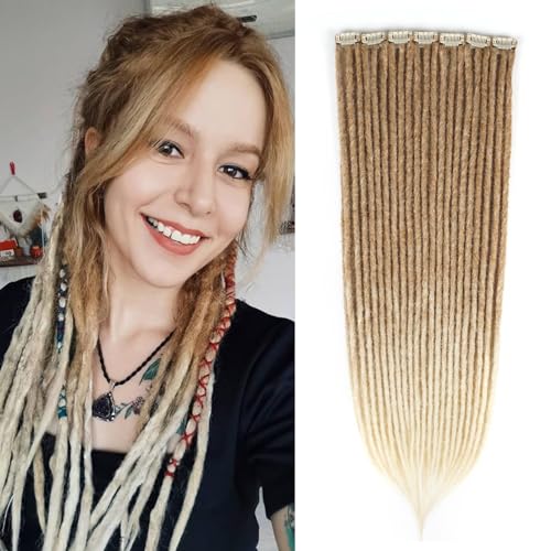 Kyriena 24-Inch Synthetic Clip-In Dreadlock Extensions - 4 Piece Set