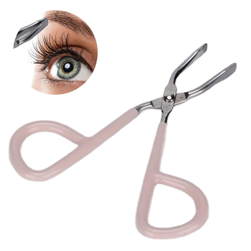 Topnice Eyebrow Tweezers, Stainless Steel & ABS, Compact, Pink, Professional Salon Tweezers with Easy Scissor Handle, Best Precision for Eyebrow Hair Removal