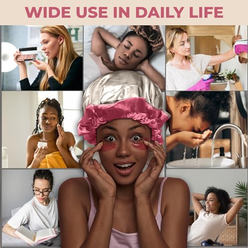 Satin Silk Sleeping Bonnet for Natural Hair - Ruffle Edge Hair Cap