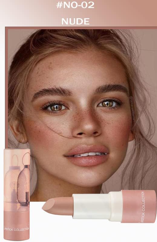 AKARY Long Lasting Matte Nude Lipstick - Eco-Friendly Paper Tube