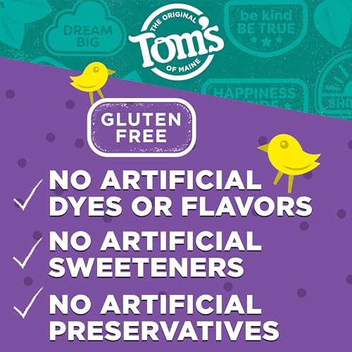 Tom's of Maine Toddler Fluoride-Free Toothpaste, 3 Pack - Mild Fruit Flavor for 3-24 Months