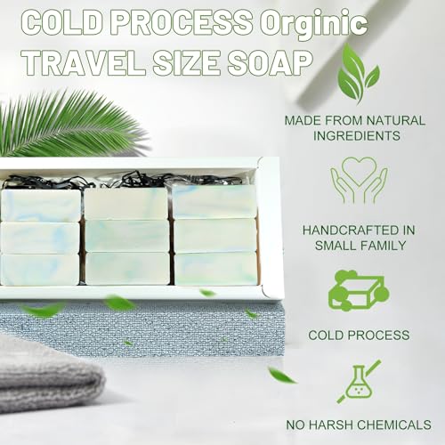 MR.A Fresh 23pcs Travel Size Olive Oil Soap Bars – Tea Tree, Vegan, Cruelty-Free, Hotel Guest Set