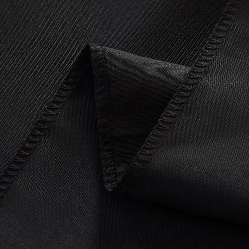 2-Pack 60x102 Inch Black Table Cloths - Stain & Wrinkle Resistant Polyester