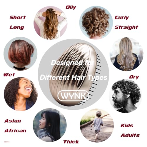 WYNK Mini Travel Detangling Hairbrush with Cover - Matte Green, 1 Pack