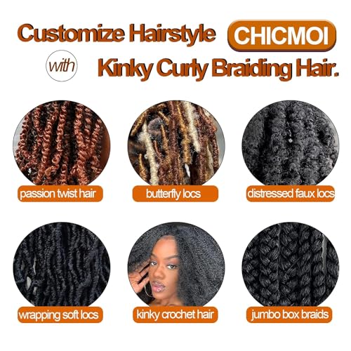 Chicmoi 16 Inch Ombre Grey Afro Kinky Twist Hair - 8 Packs, 40g/pack, 8 Packs/Lot