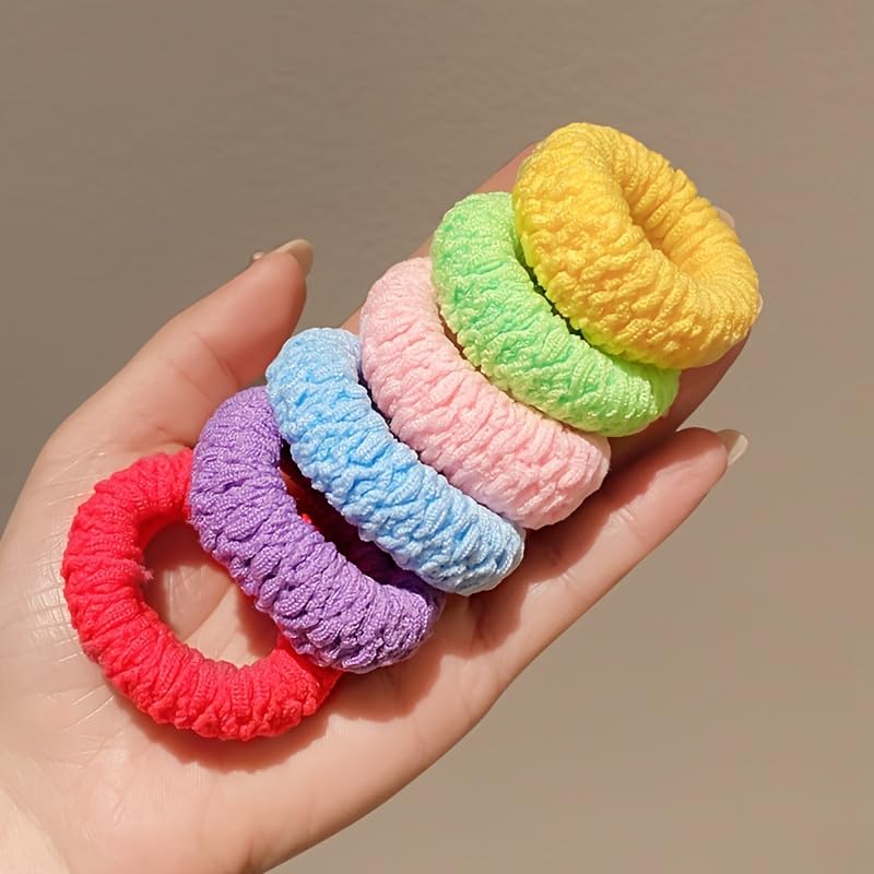 Thick & Durable Hair Ties for Women - High Elasticity Solid Color Ponytail Holders | 6pcs Set