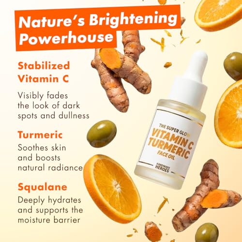 Handmade Heroes Vitamin C & Turmeric Face Oil - Vegan Brightening Serum